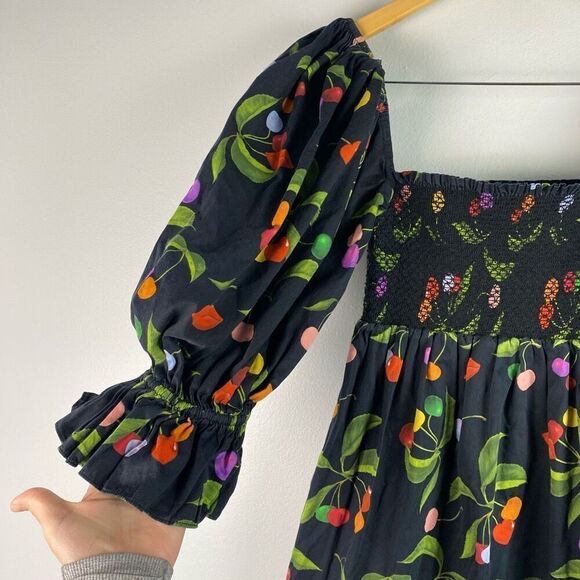 BORGO DE NOR VIONA COTTON MIDI DRESS - CHERRY BLACK - Picture 8 of 15